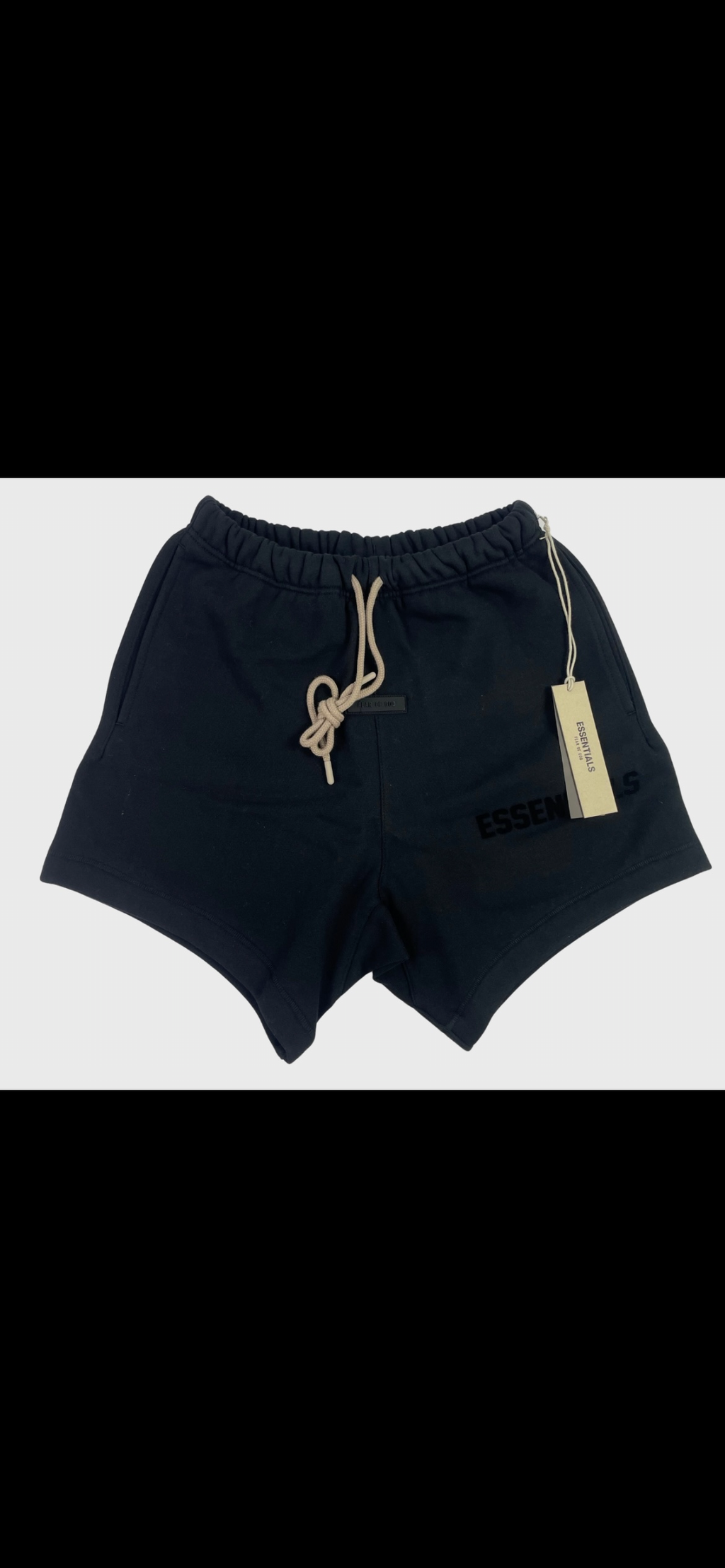 All black essentials shorts ￼