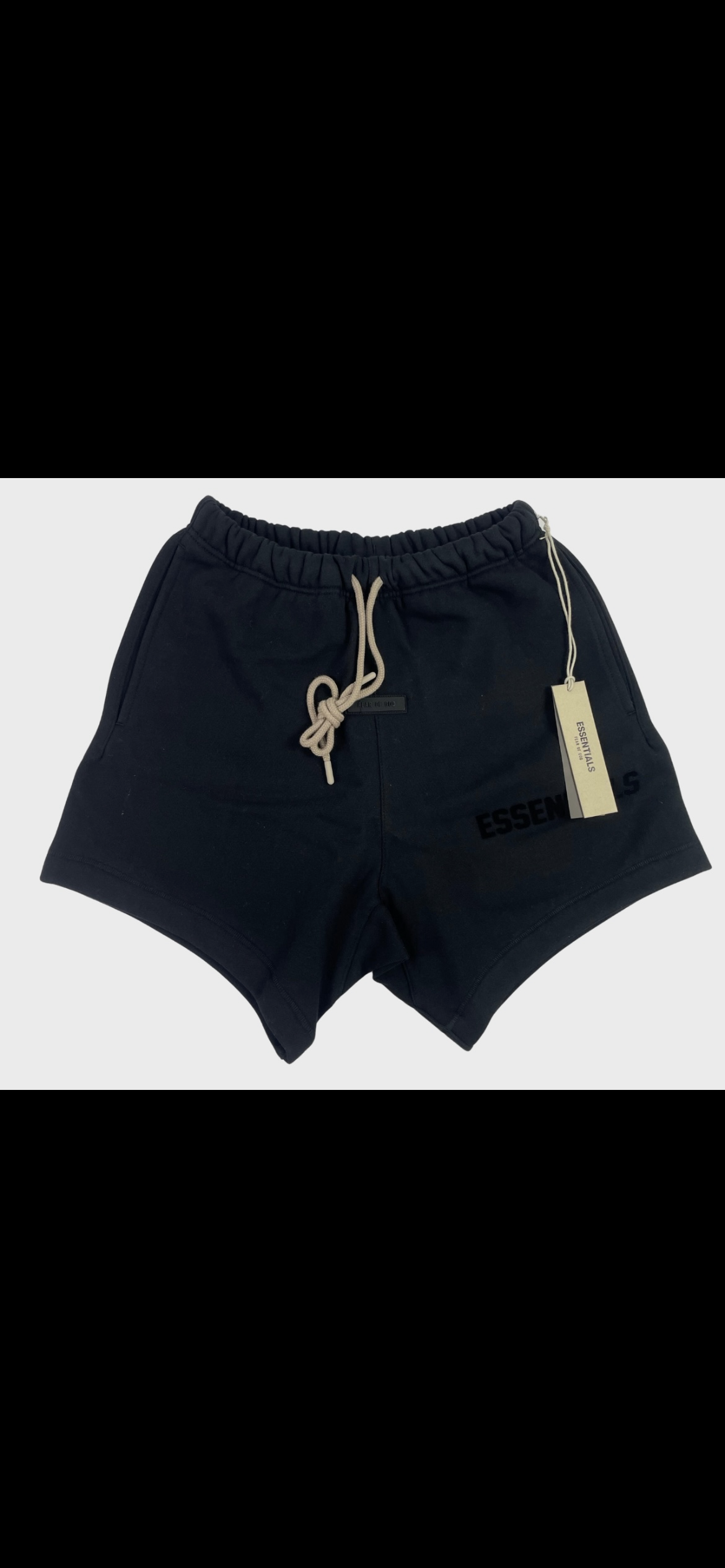 All black essentials shorts ￼